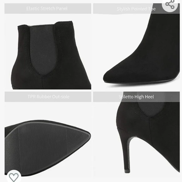 Pointed Toe Stiletto high heel Anlke Boots - Picture 3 of 7